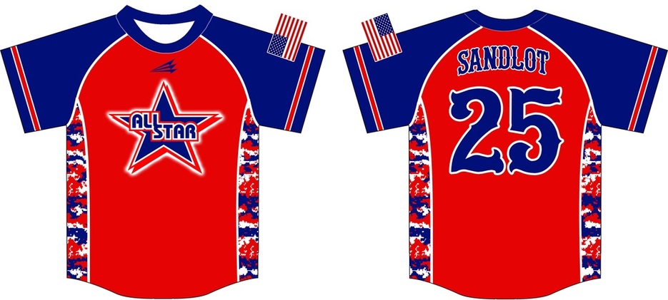 Sandlot All-Stars Custom Camo Baseball Jerseys