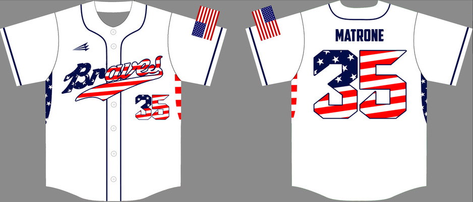Braves Custom Patriotic Baseball Jerseys (Matrone)