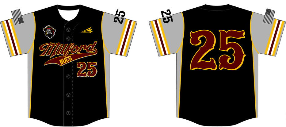 Milford Buccaneers Custom Modern Baseball Jerseys