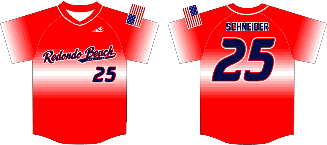 Redondo Beach Little League All Stars Custom Throwback Baseball Jerseys