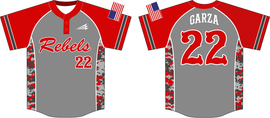 Rebels Custom Baseball Jerseys - Custom 