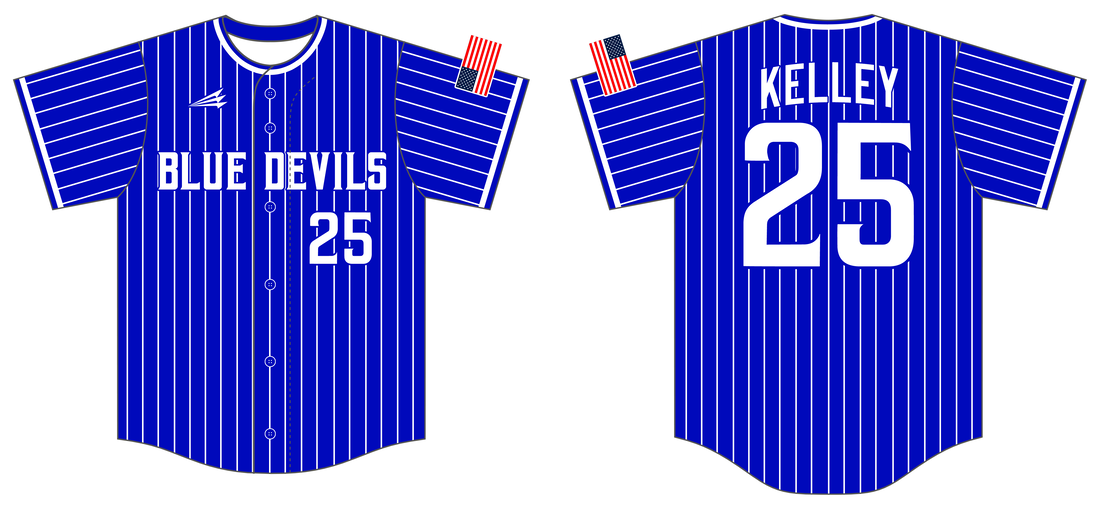 Stanton Blue Devils Custom Pinstripe Baseball Jerseys