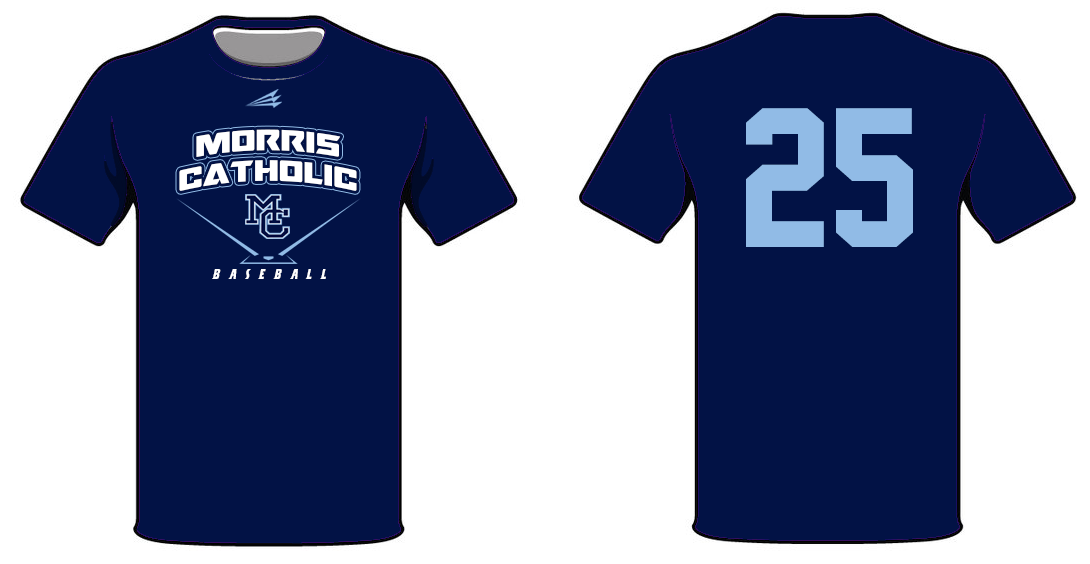 Morris Catholic HS Custom Tshirt - Custom Baseball Jerseys .com - The ...