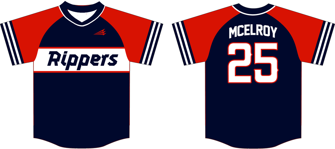 Rippers (McElroy) Custom Throwback Baseball Jerseys