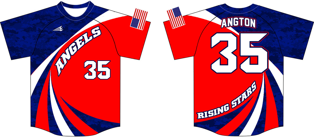 Rising Stars Angels Custom Camo Baseball Jerseys - Custom Baseball ...
